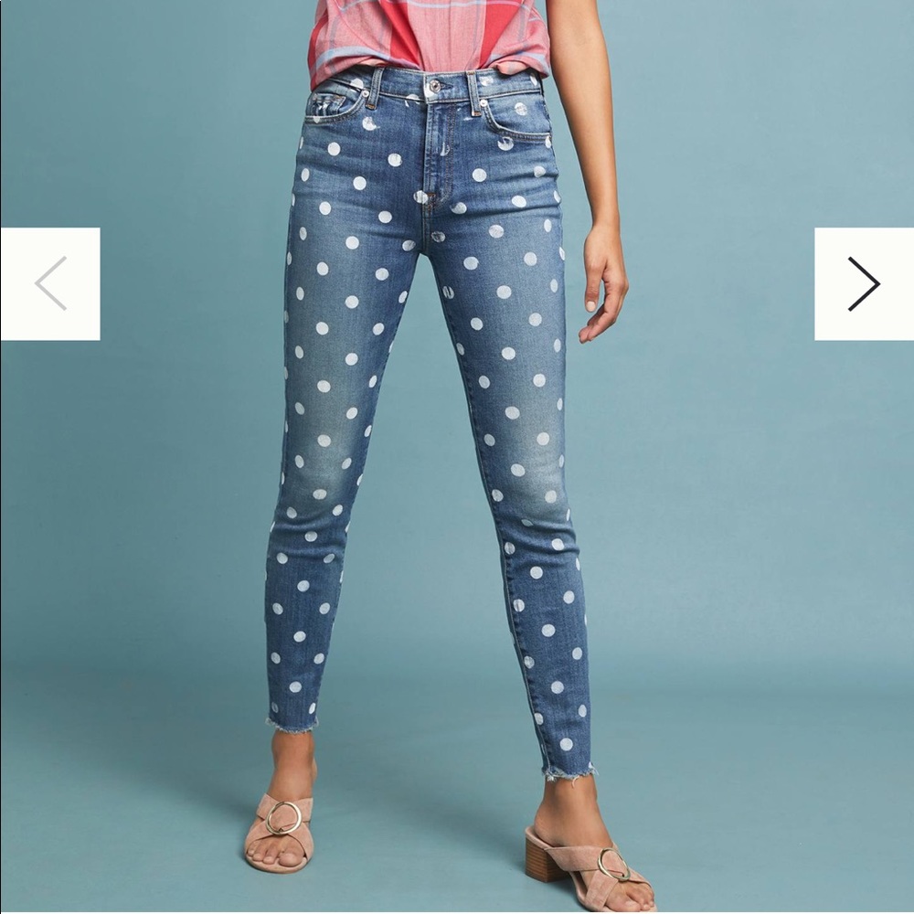 7 For All Mankind High Rise Skinny Ankle Jean